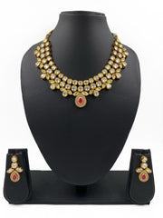 Radhika Gold Plated Heavy Quality Party Kundan Necklace Set By Gehna Shop Choker Necklace Set