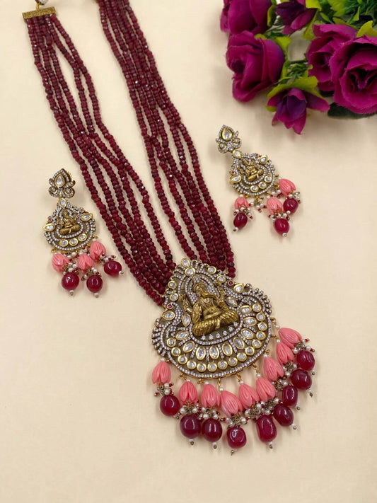 Saavi Antique Victorian Ganpati Temple Jewellery Necklace By Gehna Shop Temple Necklace Sets