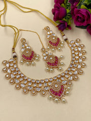 Sahiba Designer Ruby Polki Bridal Jewellery Necklace Set By Gehna Shop Bridal Necklace Sets