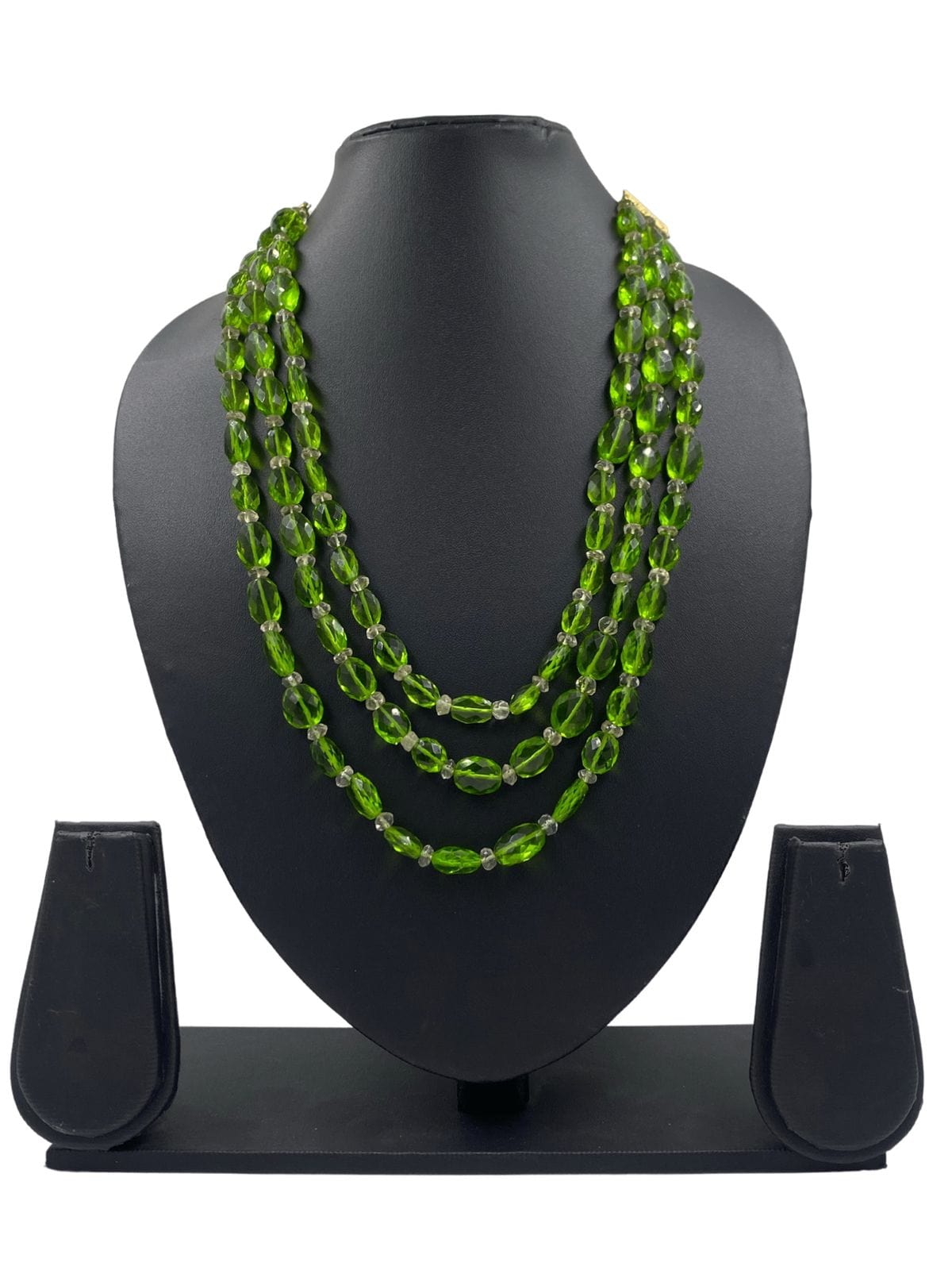 Semi Precious Green Quartz Faceted Beads Necklace For Women Beads Jewellery