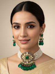 Handcrafted Designer Choker Necklace Set For Women By Gehna Shop