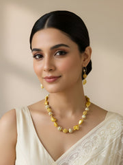 Fancy Beaded Pearls Necklace Set - Party And Festive Beaded Pearl Jewellery