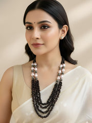 Designer Semi Precious Gemstone Garnet Beaded Jewellery Set By Gehna Shop