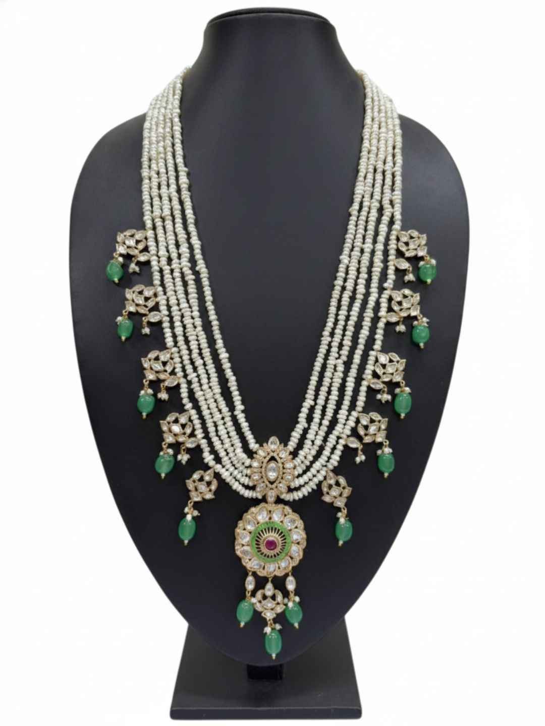 Designer Maharaja Look Indian Grooms Sherwani Jewellery | Layered Pearl Grooms Necklace