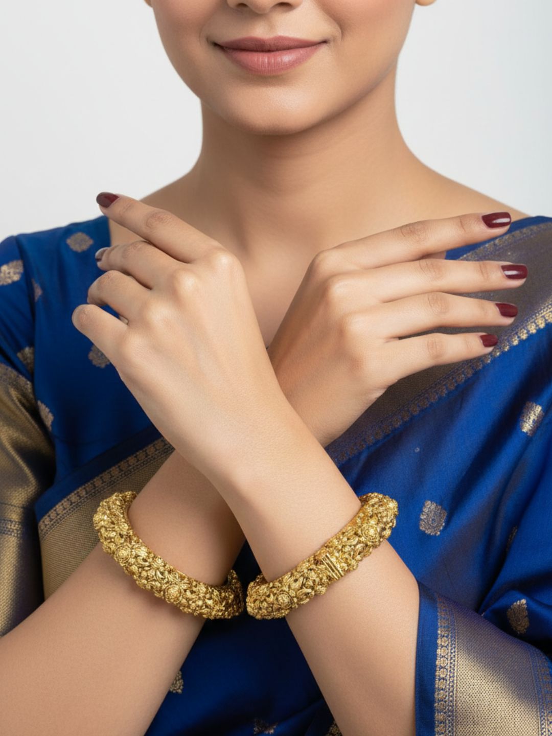 Traditional Gold Plated Unique Golden Nakshi Bangles For Women | Antique Bangles