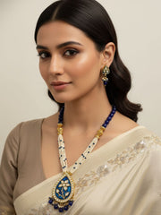Designer Blue Meenakari Necklace Set For Ladies By Gehna Shop