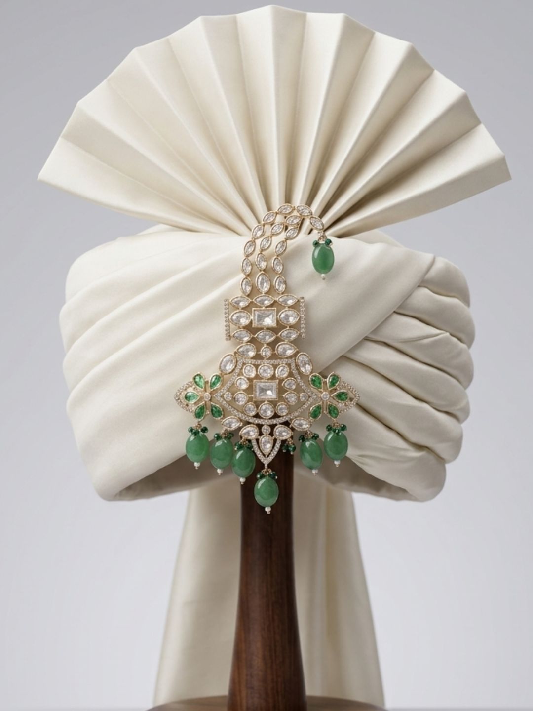 Traditional Kundan Polki Kalangi | Safa Kalgi | Turban Brooch For Men