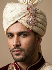 Handcrafted Kundan Polki Kalangi for Groom | Elegant Wedding Safa Ornament