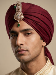 Handcrafted Kundan Polki Kalangi for Groom | Elegant Wedding Safa Ornament