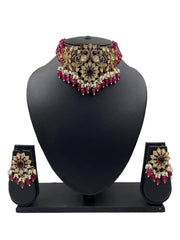 Shivika Antique Victorian Choker With Real Beads By Gehna Shop Victorian Necklace Sets