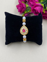 Traditional Adjustable Kundan Chain Bracelet For Women By Gehna Shop Bracelets