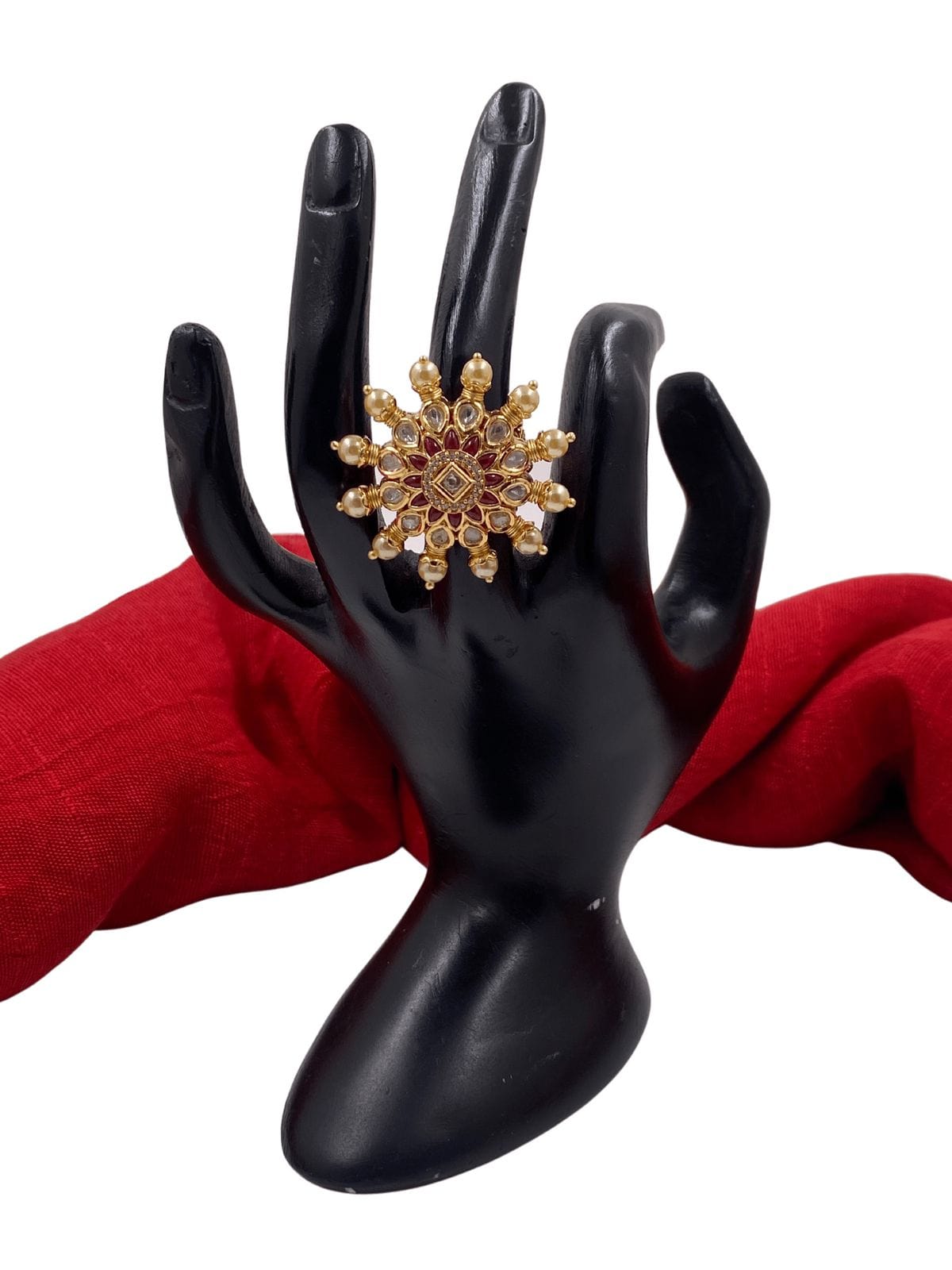 Traditional Adjustable Rotating Designer Finger Ring For Brides By Gehna Shop Finger rings