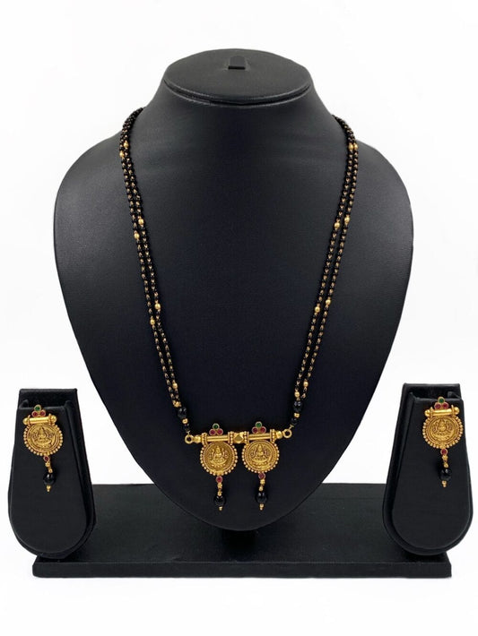 Traditional Antique Gold Plated Lakshmi Coin Mangalsutra For Women By Gehna Shop Mangalsutras