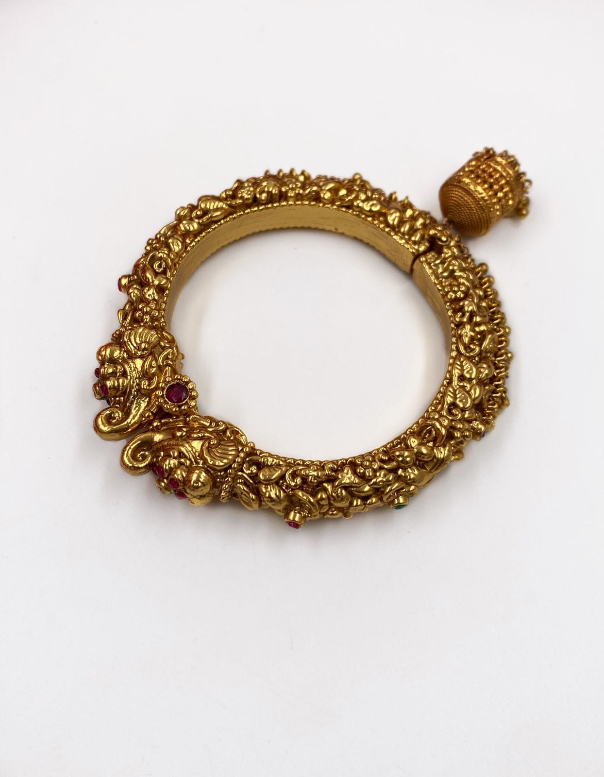 Traditional Gold Plated Antique Golden Kada Bangle For Ladies By Gehna Shop 1pc Antique Golden Bangles