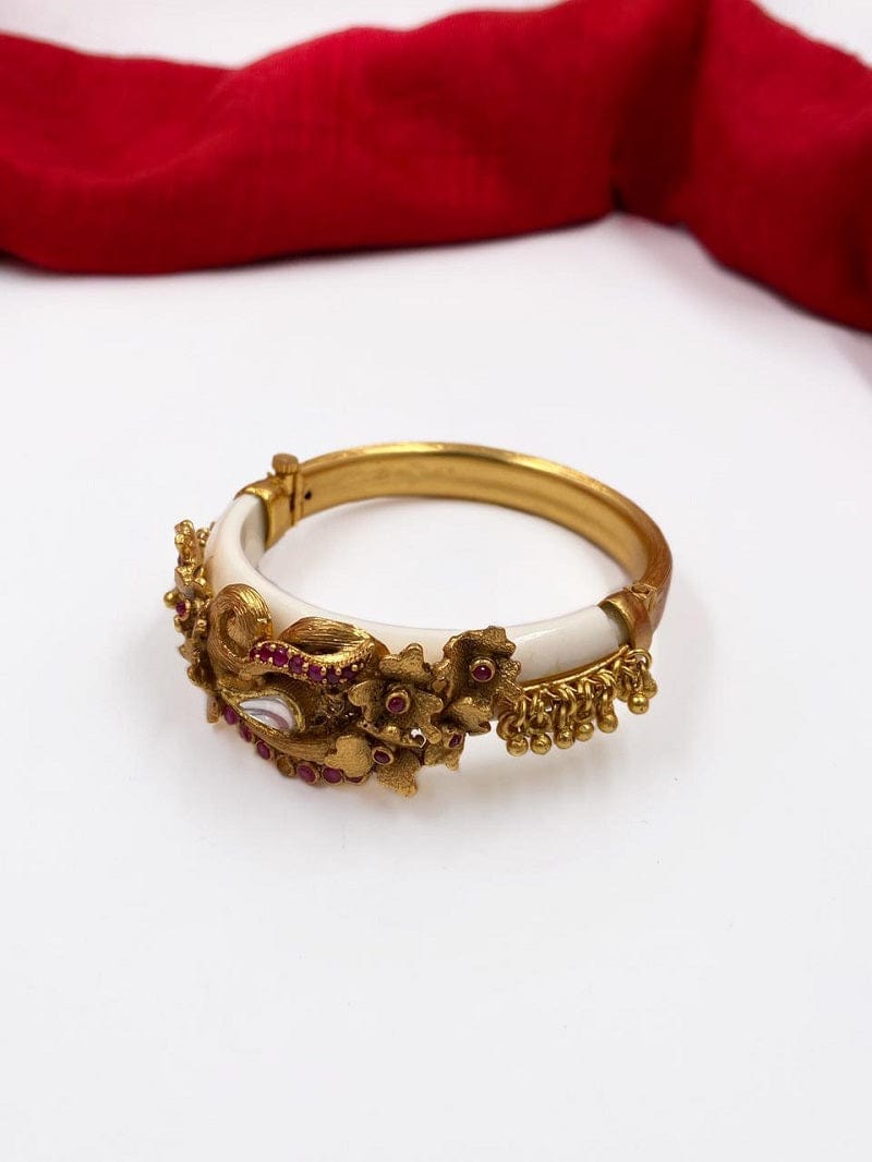 Men GoldToned Brass GoldPlated Kada Bracelet  Panash Accessories