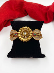 Traditional Gold Plated Antique Kada Bangle Bracelet By Gehna Shop Bracelets