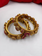 Traditional Gold Plated Antique Pacheli Bangles For Women By Gehna Shop Antique Golden Bangles