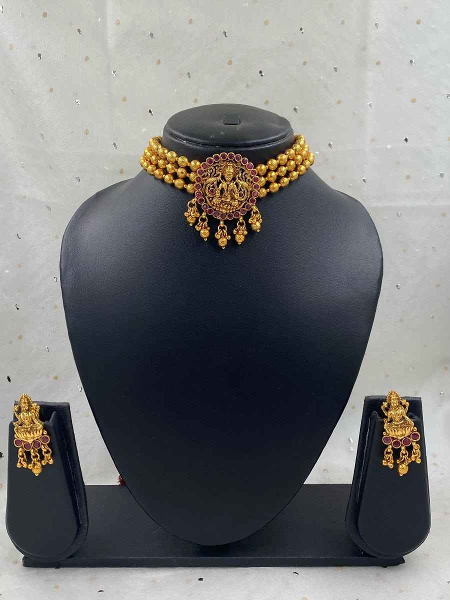 Buy Temple Jewellery Choker Sets Online For Women – Gehna Shop