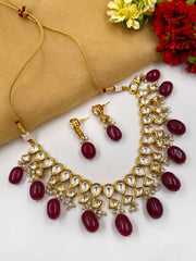 Traditional Gold Plated Kundan Necklace Set For Ladies By Gehna Shop Kundan Necklace Sets