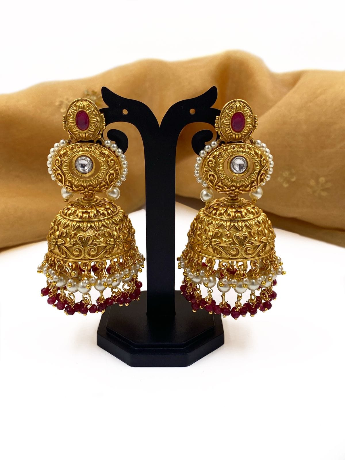 Chain jhumka earrings - urban junky's collections of jewellery