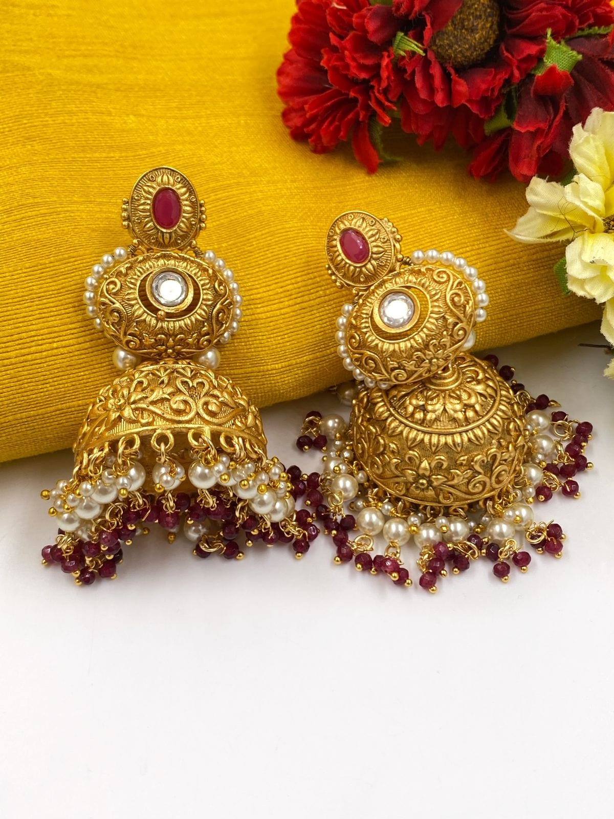 Shop Online Earrings With Jhumka Hangings Earrings For Girls  Lady India