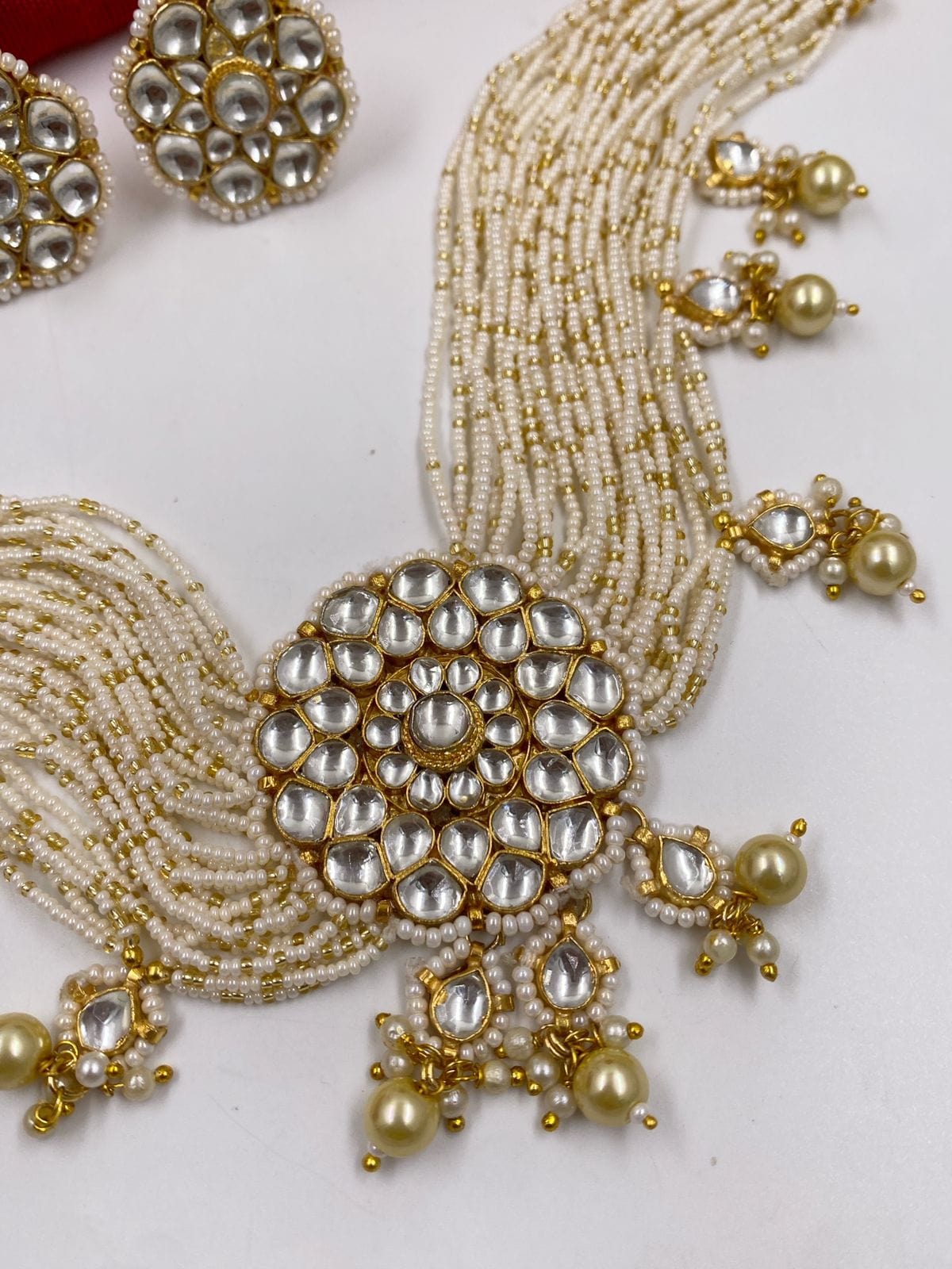 Ivory Pearl Wedding Jewelry Bridal Choker Necklace Bracelet Earrings