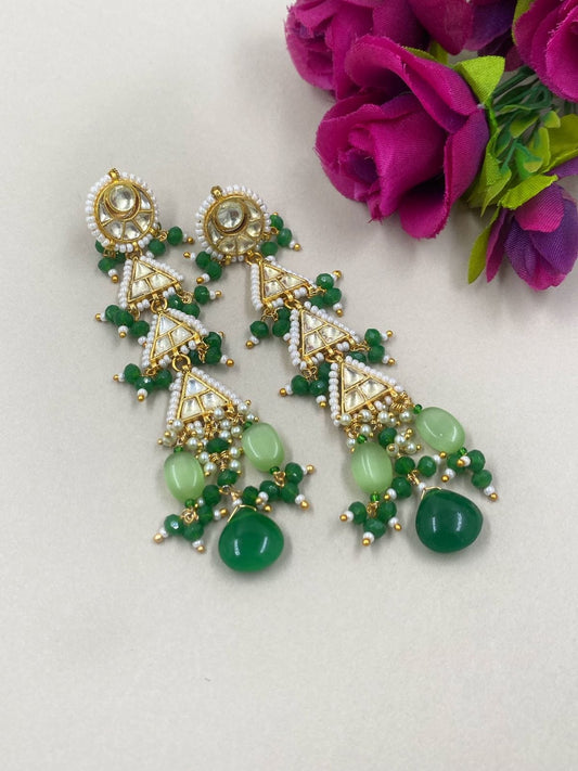 Manufacturer of Ladies 916 gold fancy diamond earrings -lfe155 | Jewelxy -  146752