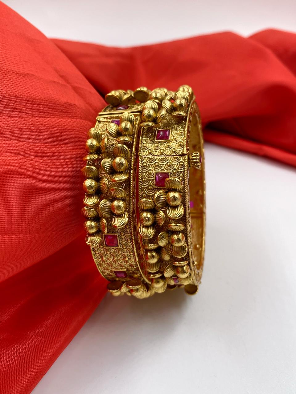 Traditional New Golden Bangles For Ladies By Shop Gehna Antique Golden Bangles