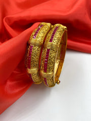 Traditional New One Gram Golden Bangles For Ladies By Shop Gehna Antique Golden Bangles