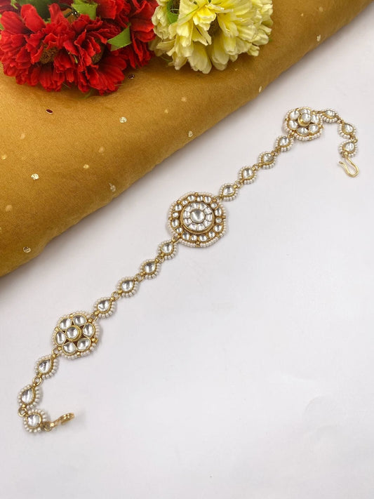 Traditional Simple Jadau Kundan Sheeshphool For Weddings By Gehna Shop Matha Patti