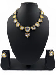 Victorian Style Oxidized Kundan Choker Necklace Set By Gehna Shop Victorian Necklace Sets