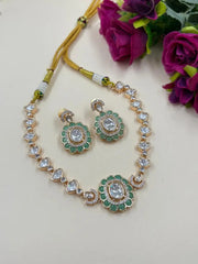 Simple Kundan Wedding Necklace Set  - Wedding and Festive Jewellery Sets