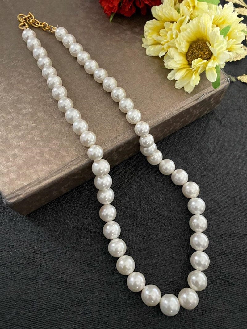 White Shell Pearls Beaded Necklace For Women By Gehna Shop Beads Jewellery