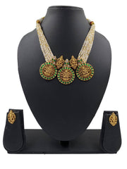 Swati Short Antique Polki Lakshmi Devi Necklace Set | Temple Jewellery Necklace